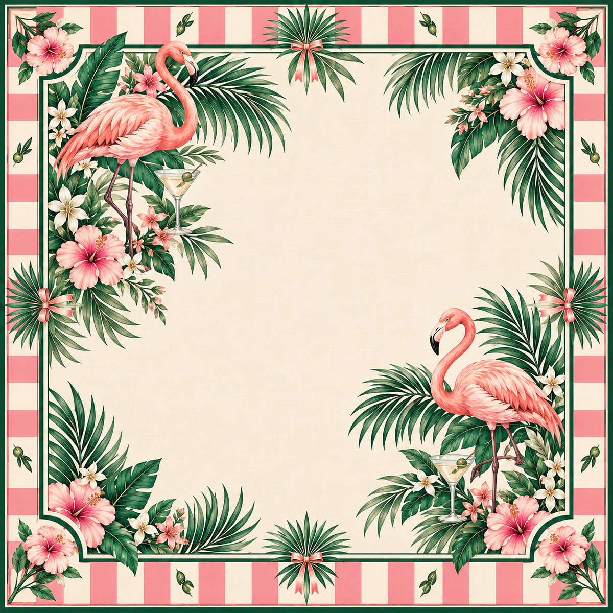Flamingo Cabana Mahjong Mat