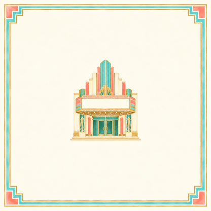 The Coral Cinema Mahjong Mat artwork