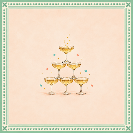 The Champagne Tower Mahjong Mat artwork