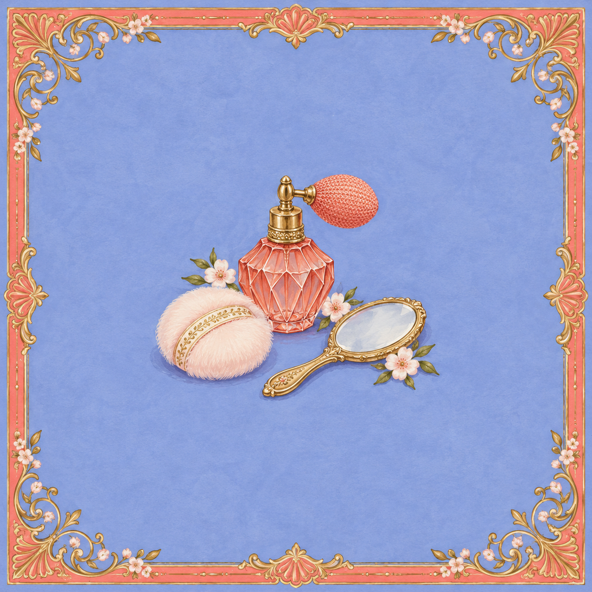 The Coral Vanity Mahjong Mat artwork