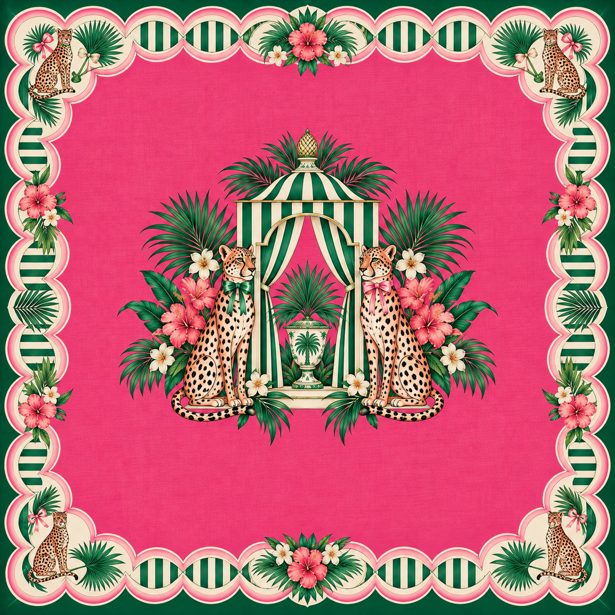 Cabana Queens American Mahjong mat by PalmTiles