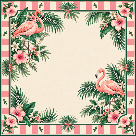 Flamingo Cabana Mahjong Mat
